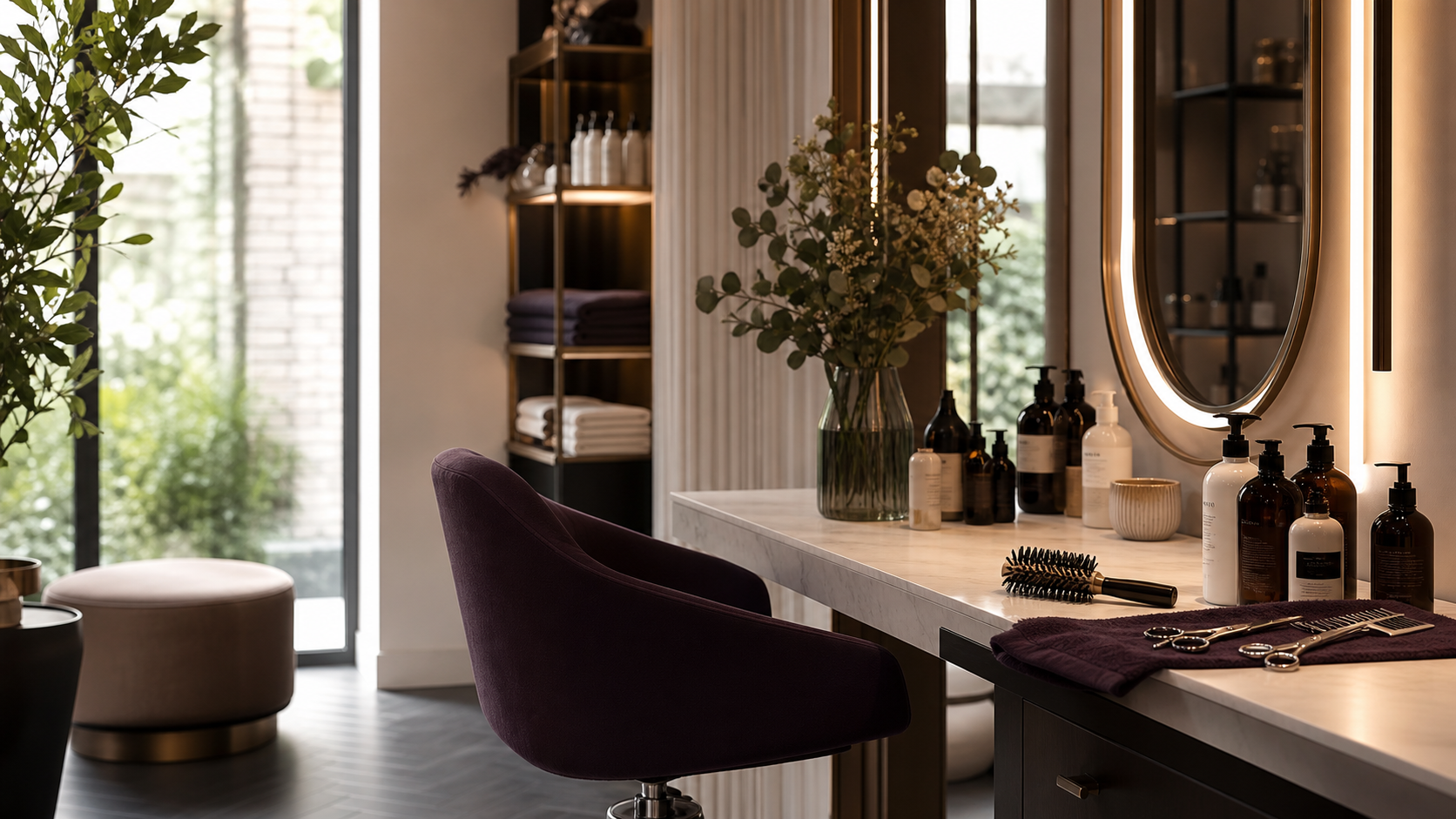 Homepage concept for a hair salon and barber