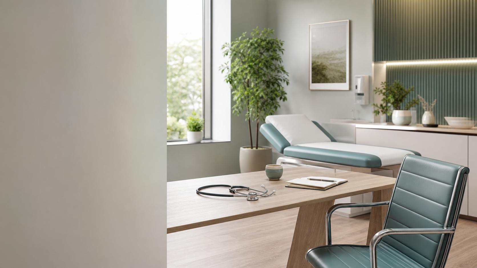 Homepage concept for a dental and medical clinic