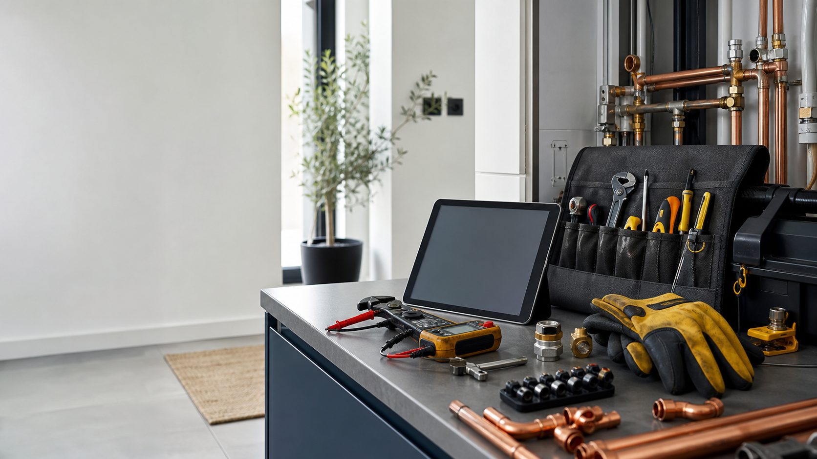 Homepage concept for a plumber and electrician